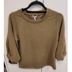 Esqualo Sweater Modal twisted slve ARMY GREEN